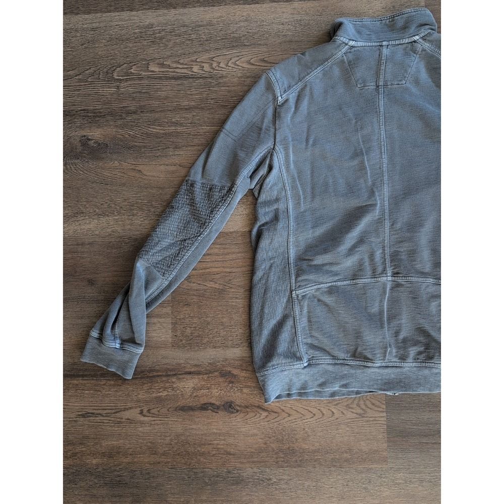 Calvin Klein Full Zip Mock Neck Jersey Jacket Gray Tag Large Fit Medium Y2k Vtg - Picture 16 of 16